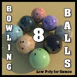 3D Model - 8 Bowling Balls