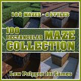 3D Model - 100 Rectangular Maze Collection
