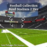 3D Model - Football Collection Bowl Stadium 2 Tier