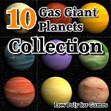3D Model - 10 Gas Giant Planets Collection