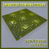 3D Model - Square Hedge Maze