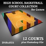 3D Model - High School Basketball Court